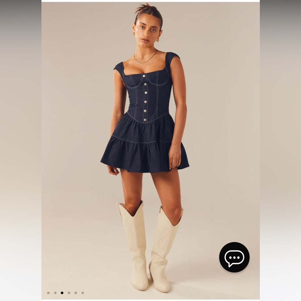 Denim Bustier Dress from peppermayo